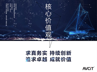 核心价值观 ——求真务实 · 持续创新 · 追求卓越 · 成就价值